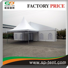15x50m Luxury All events party marquee decorated linings and curtains with 6x6m pagoda canopy